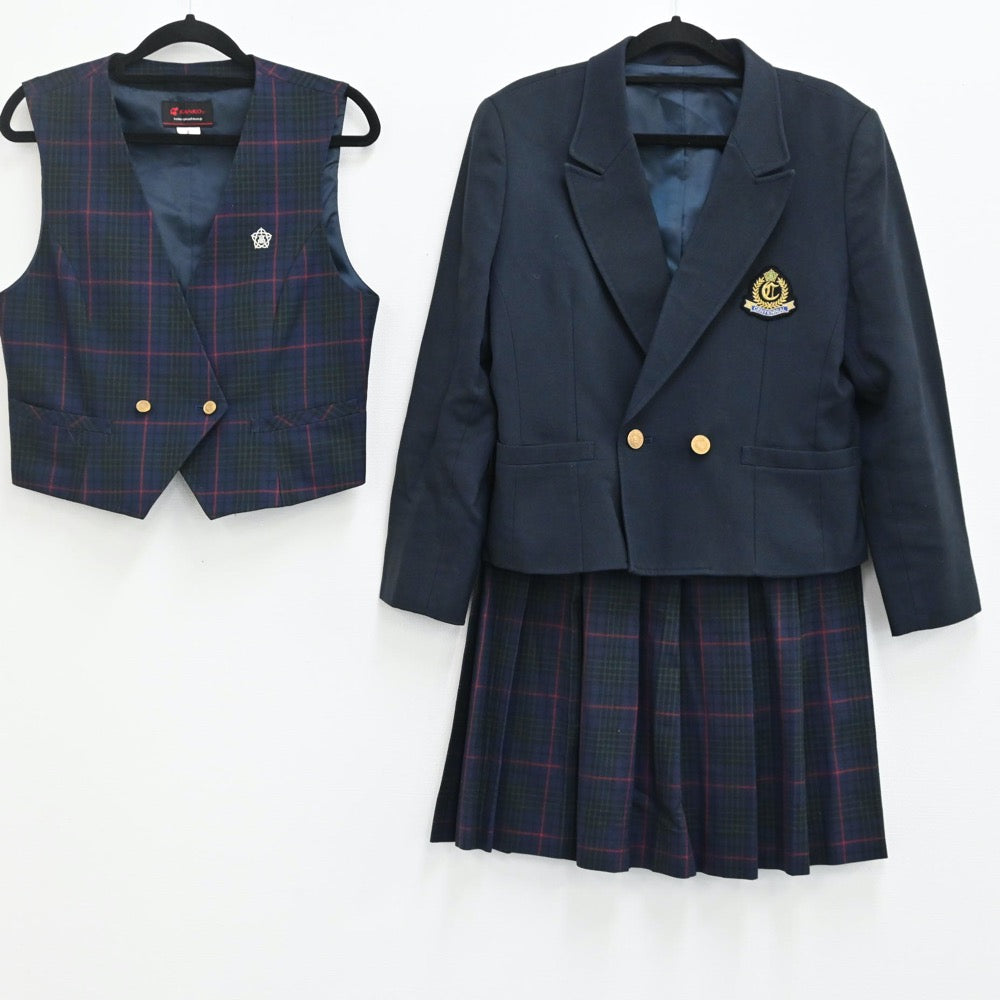 【中古】福岡県 福岡県立筑紫中央高等学校 女子制服（ブレザー・ベスト・スカート）sf000632