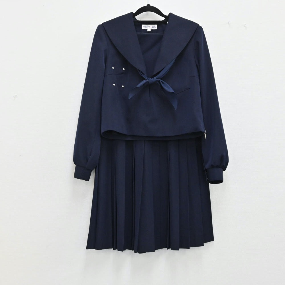 【中古】愛知県 愛知県安城市立西中学校 女子制服（セーラー服・スカート）sf000639