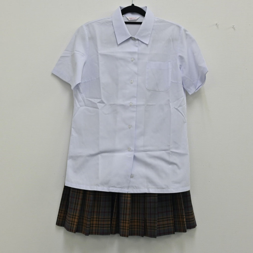 【中古】広島県 広島県立福山市立東朋中学校 女子制服（シャツ・スカート）sf000660