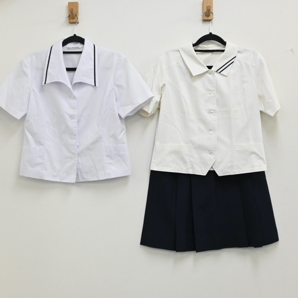 【中古】広島県 広島県立大門高校 女子制服（セーラー服・シャツ・スカート）sf000665