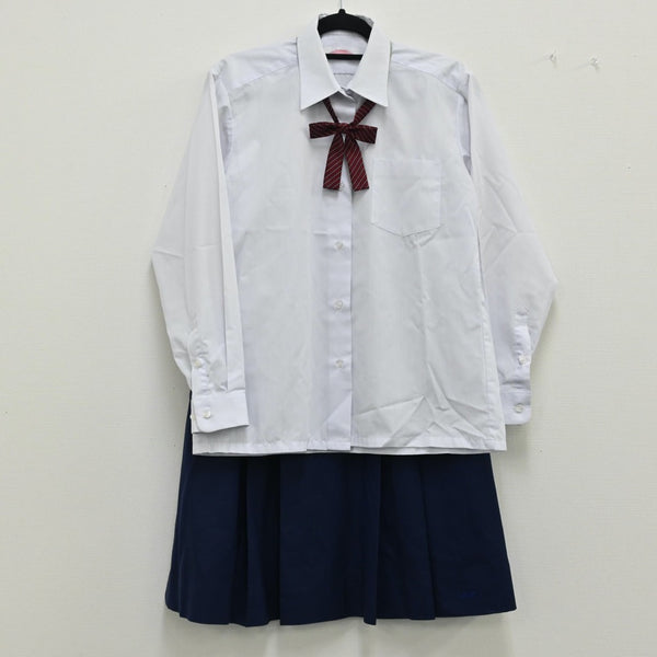 【中古】広島県 広島県立福山明王台高校 女子制服（シャツ・スカート）sf000669