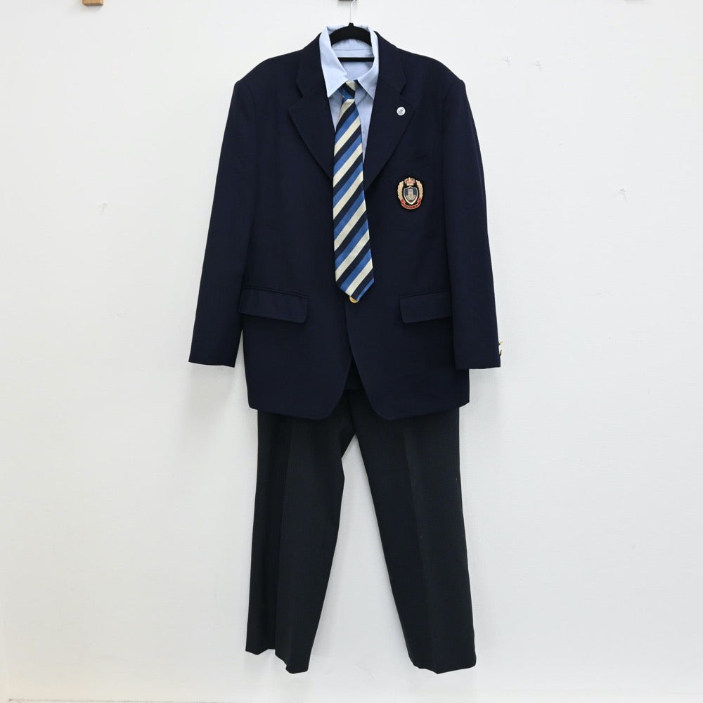 【中古】岡山県 岡山県立西大寺高校 男子制服（ブレザー・ズボン・シャツ）sf000720