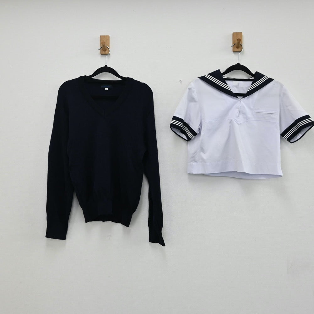 【中古】東京都 豊島岡女子学園 女子制服（セーラー服・ニット）sf000736