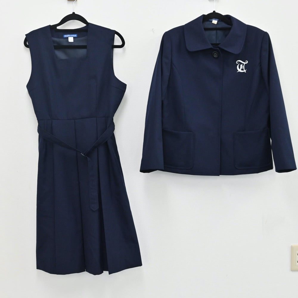 【中古】兵庫県 神戸市立鷹取中学校 女子制服（ブレザー・ジャンパースカート）sf000737