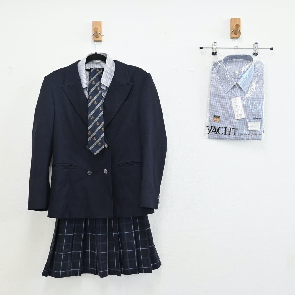 【中古】東京都 駒込高校 女子制服（ブレザー・シャツ・スカート）sf000759