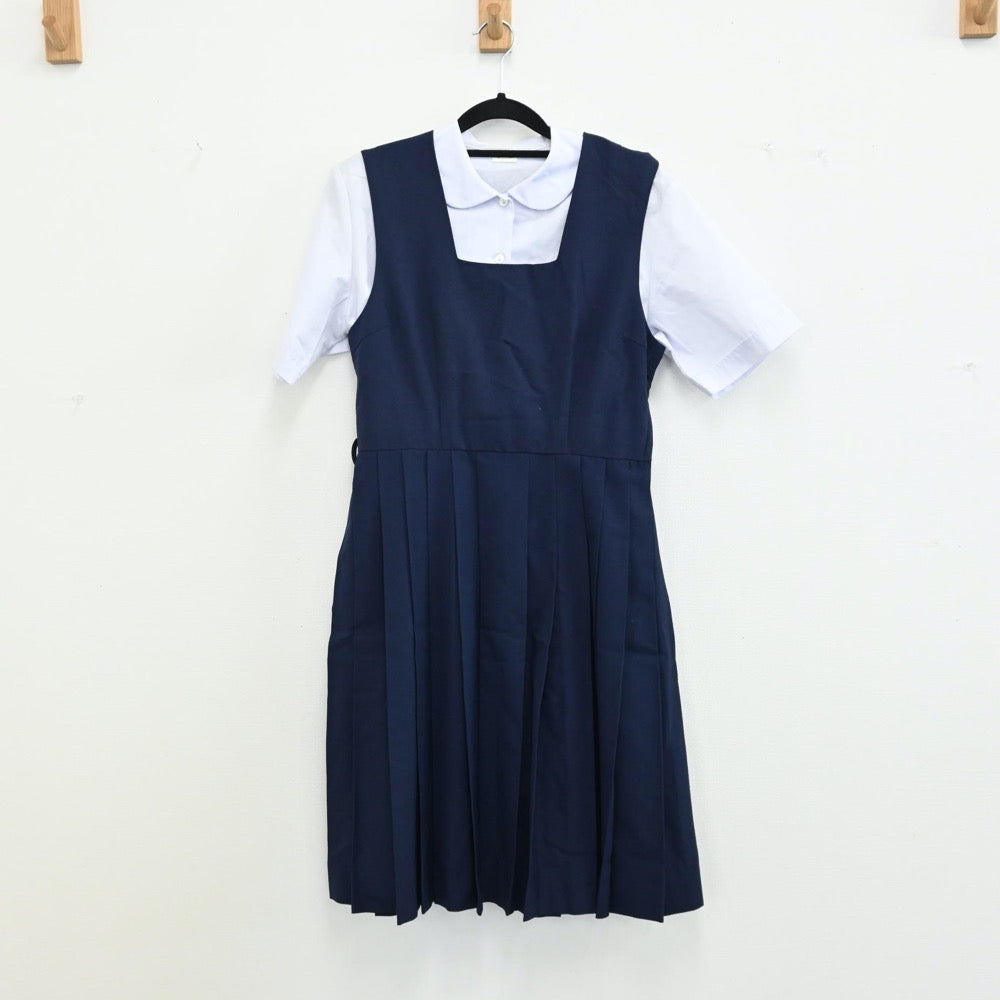 【中古】神奈川県 川崎市立富士見中学校 女子制服（シャツ・ジャンパースカート）sf000762