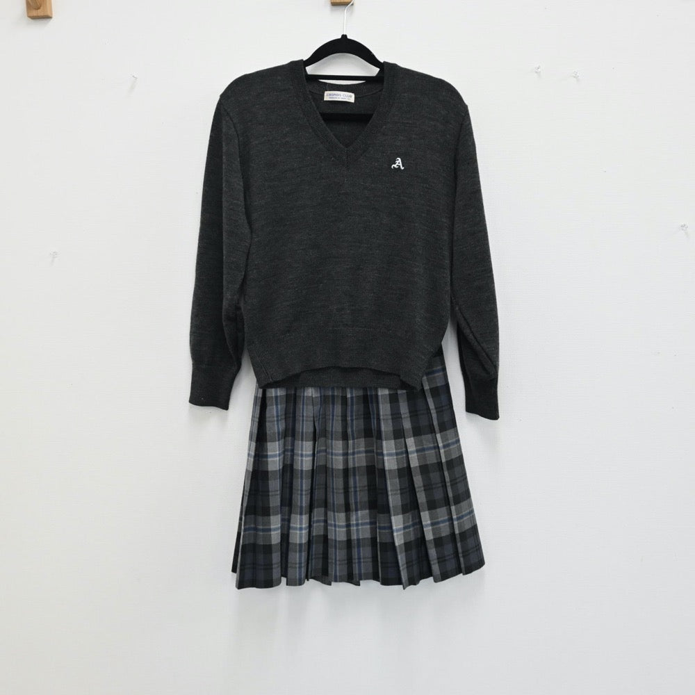【中古】愛知県 私立愛知中学・高等学校 女子制服（ニット・スカート）sf000792
