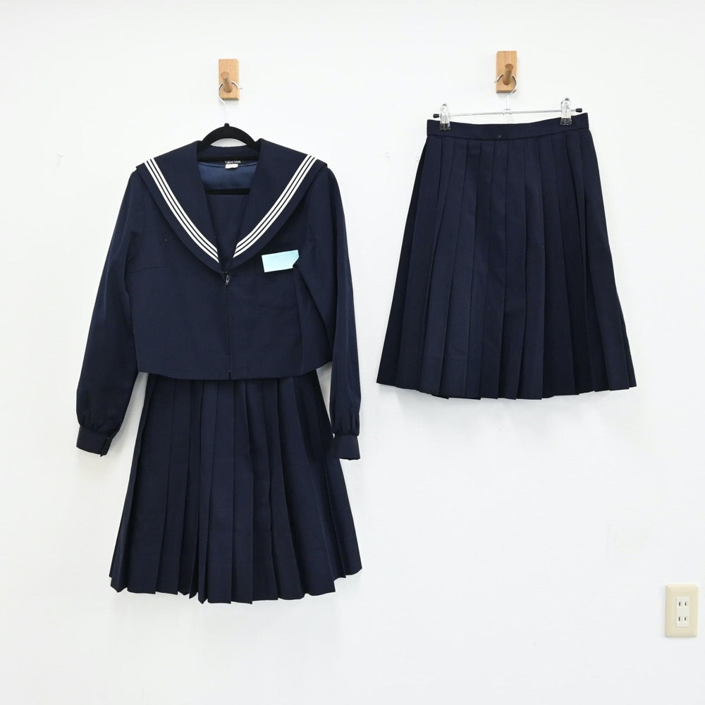 【中古】大分県 城崎中学校 女子制服（セーラー服・スカート）sf000800