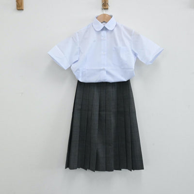 【中古】静岡県 立川根高等学校 女子制服（スカート・ニット・シャツ）sf000810