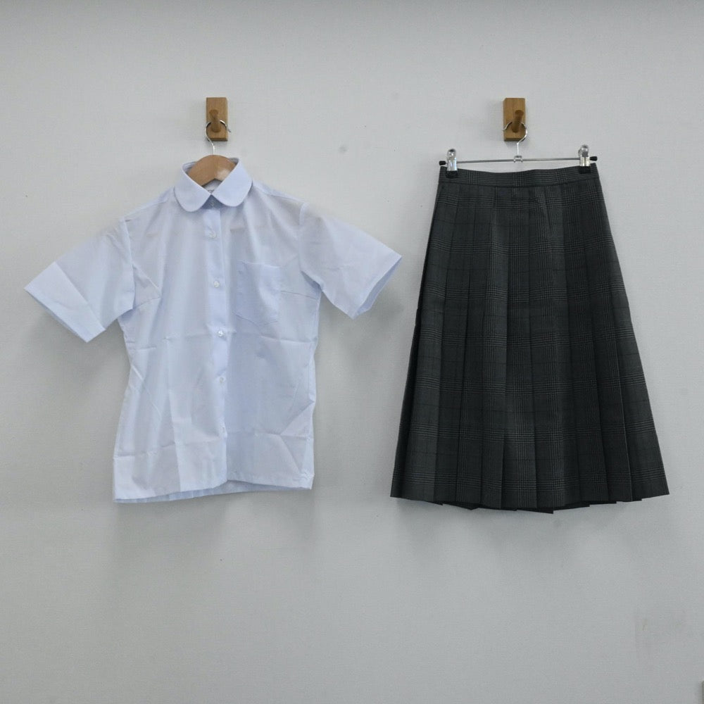 【中古】静岡県 立川根高等学校 女子制服（スカート・ニット・シャツ）sf000810