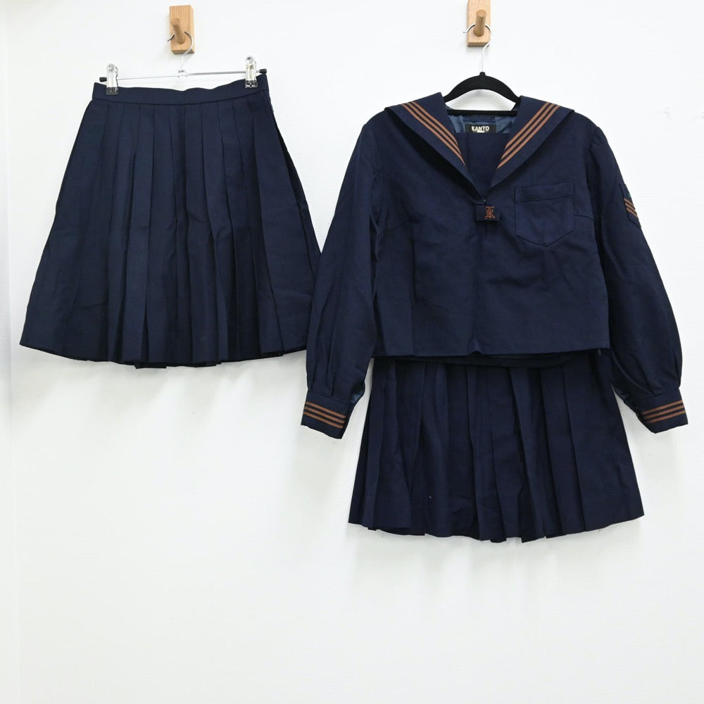 【中古】東京 関東国際高校 女子制服 3点（セーラー服・スカート）sf000862