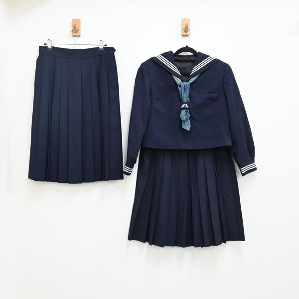 中古制服】兵庫県 武庫川女子大学附属高校 女子制服 5点（セーラー服