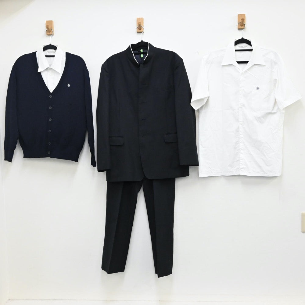 【中古】愛知県 愛知県立安城南高校 男子制服 6点（学ラン・シャツ・ニット・ズボン）sf000899