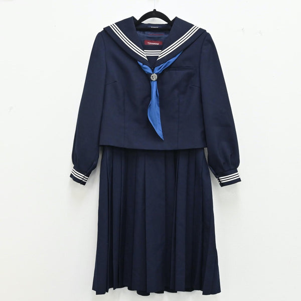 【中古】埼玉県 大沼中学校 女子制服 3点（セーラー服・ジャンパースカート）sf000935