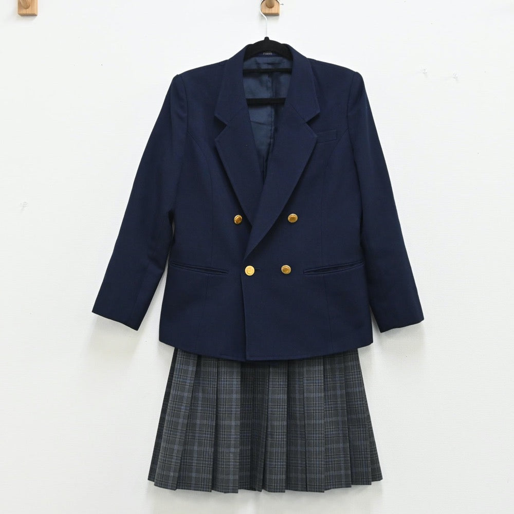 【中古】神奈川県 横浜市立岡村中学校 女子制服 5点（ブレザー・スカート）sf000961