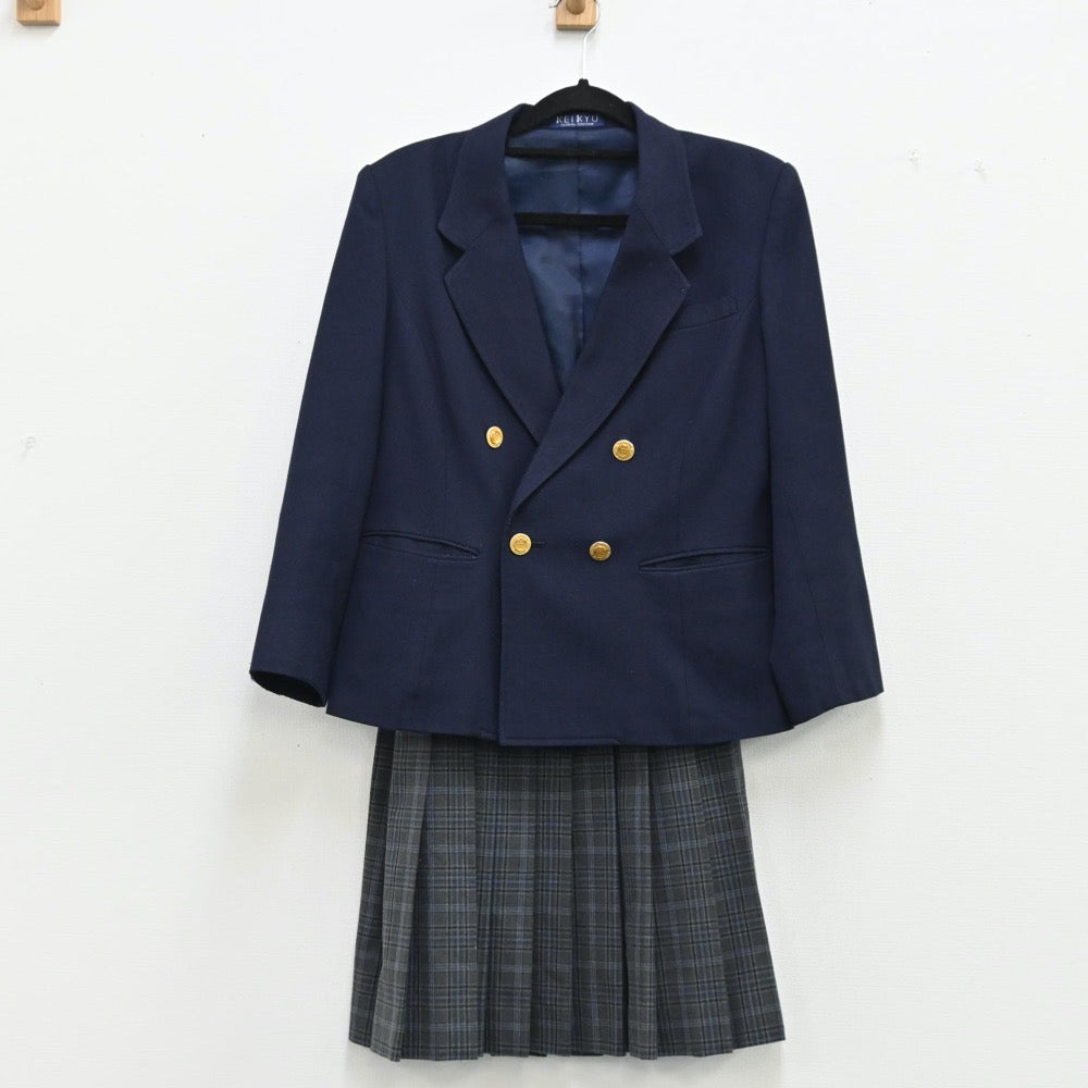 【中古】神奈川県 横浜市立岡村中学校 女子制服 3点（ブレザー・スカート・スカート）sf000962