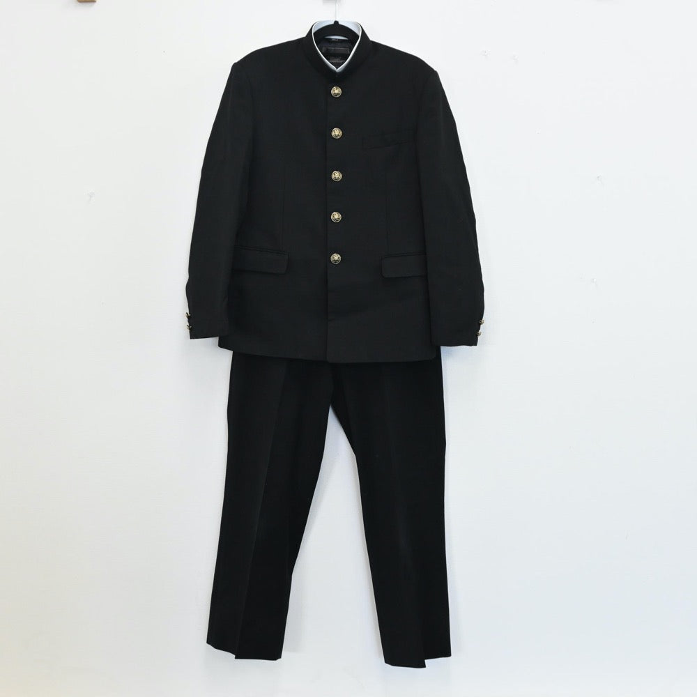 【中古】富山県 入善町入善中学校 男子制服 2点（学ラン・ズボン）sf001015