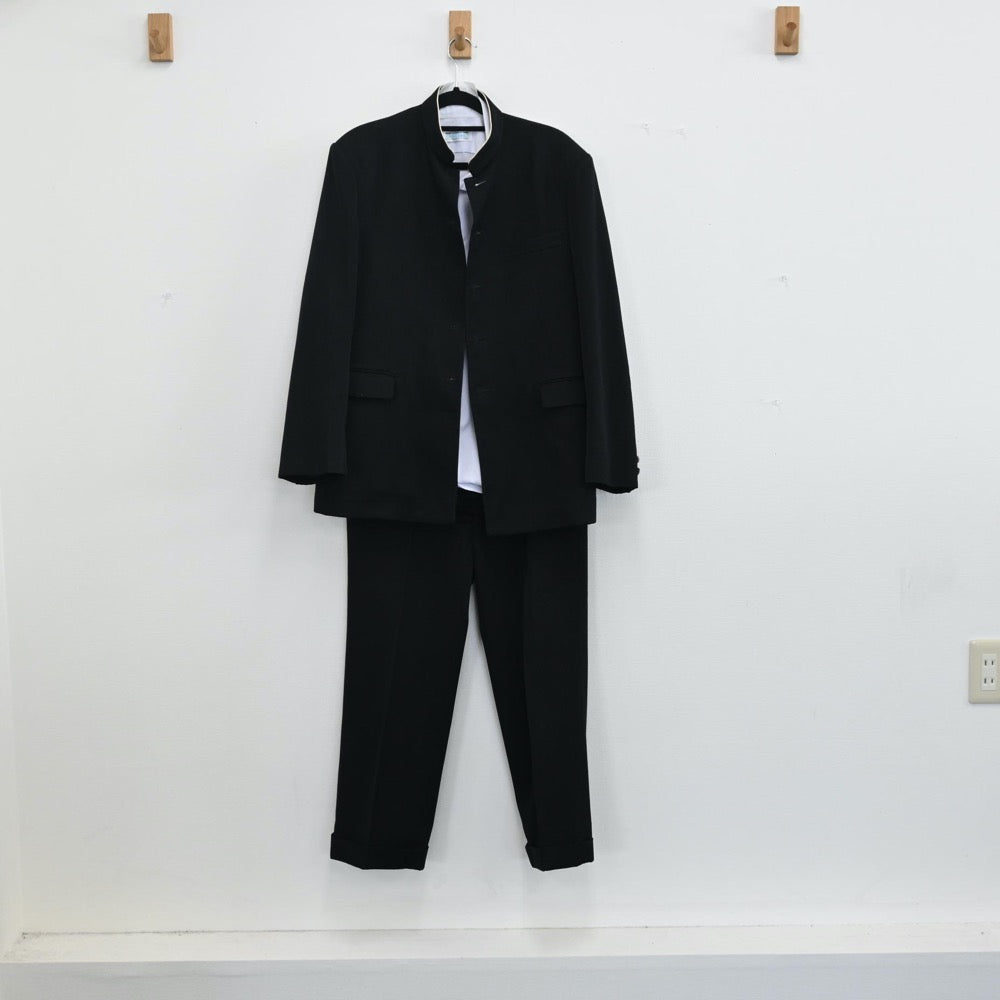 【中古】埼玉県 学校名不明　学ラン 男子制服 3点（学ラン・シャツ・ズボン）sf001057