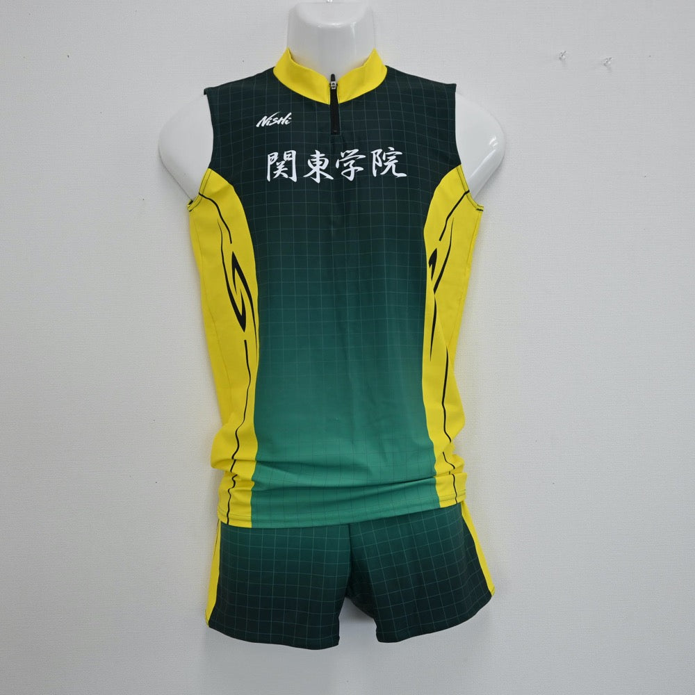 【中古】神奈川県 関東学院高等学校　陸上部ユニフォーム 男子制服 2点（ 部活ユニフォーム 上下）sf001096