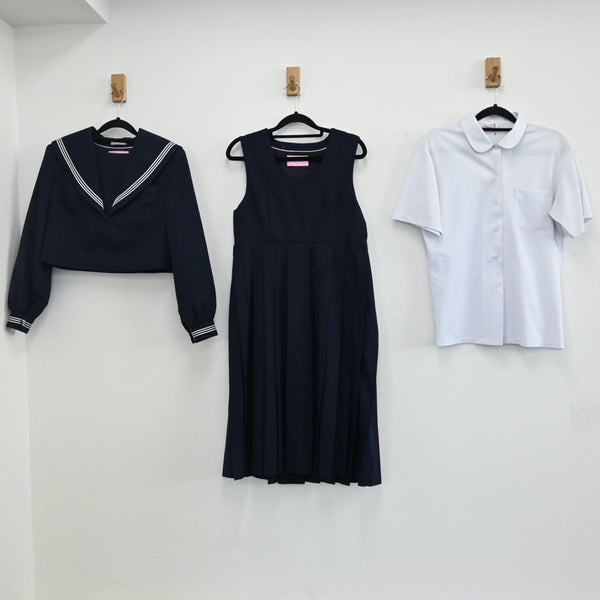 福岡県 百道中学校 女子制服 3点 小売業者 sf001151