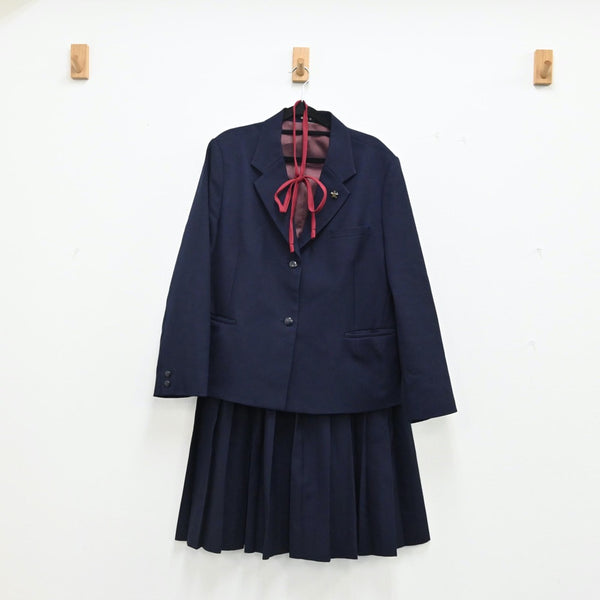 【中古】大阪府 大阪教育大学附属高等学校 女子制服 4点（ブレザー・スカート）sf001159