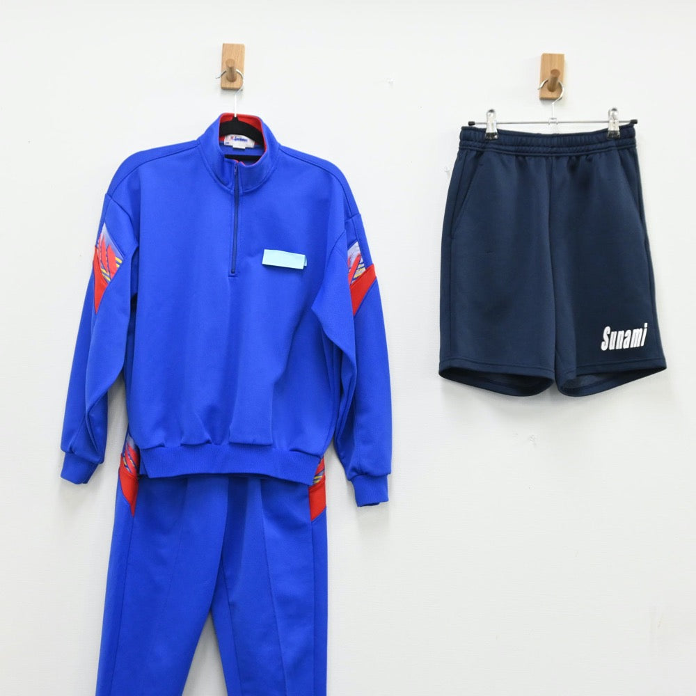 【中古】千葉県 君津市立周南中学校 女子制服 3点（ジャージ 上・ジャージ 下・体操服 下）sf001178