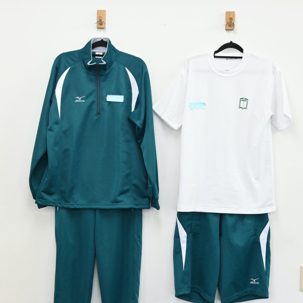 【中古】茨城県 茨城キリスト教学園高等学校 男子制服 4点（ジャージ 上・ジャージ 下・体操服 上・体操服 下）sf001184