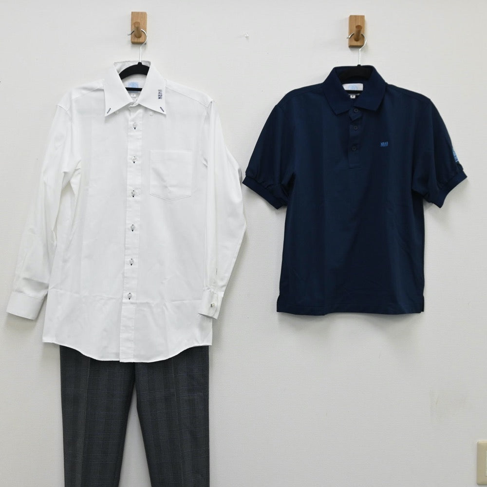 【中古】東京都 京華中学校 男子制服 3点（シャツ・シャツ・ズボン）sf001198