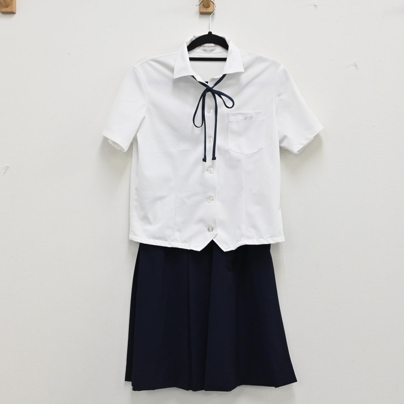 【中古】宮城県 宮城学院高等学校 女子制服 2点（シャツ・スカート）sf001204