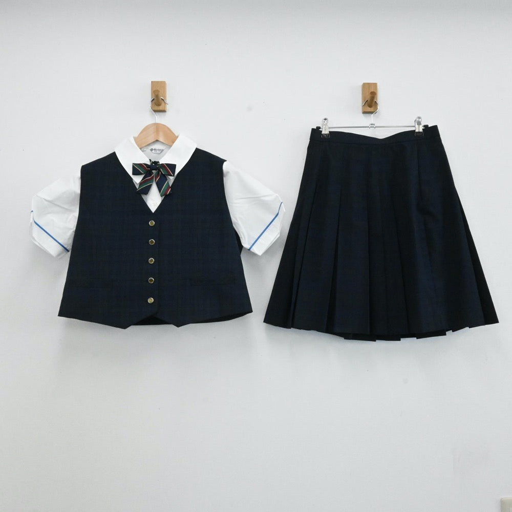 中古制服】岐阜県 岐阜県立各務原西高等学校 女子制服 4点（シャツ・ベスト・スカート）sf001209【リサイクル学生服】 | 中古制服通販パレイド