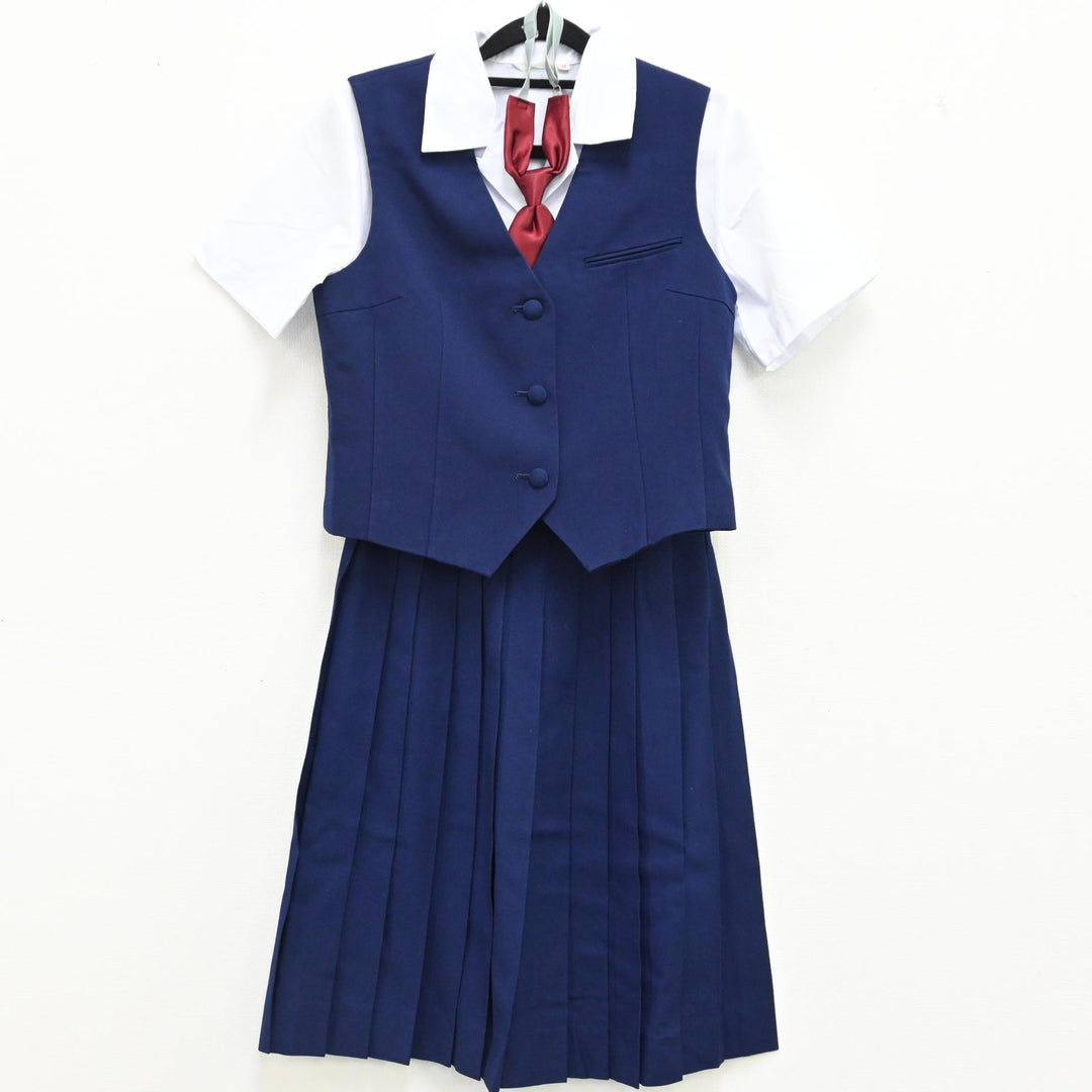 【中古制服】千葉県 千葉女子高等学校 女子制服 4点（ベスト・シャツ・スカート）sf001216【リサイクル学生服】 | 中古制服通販パレイド