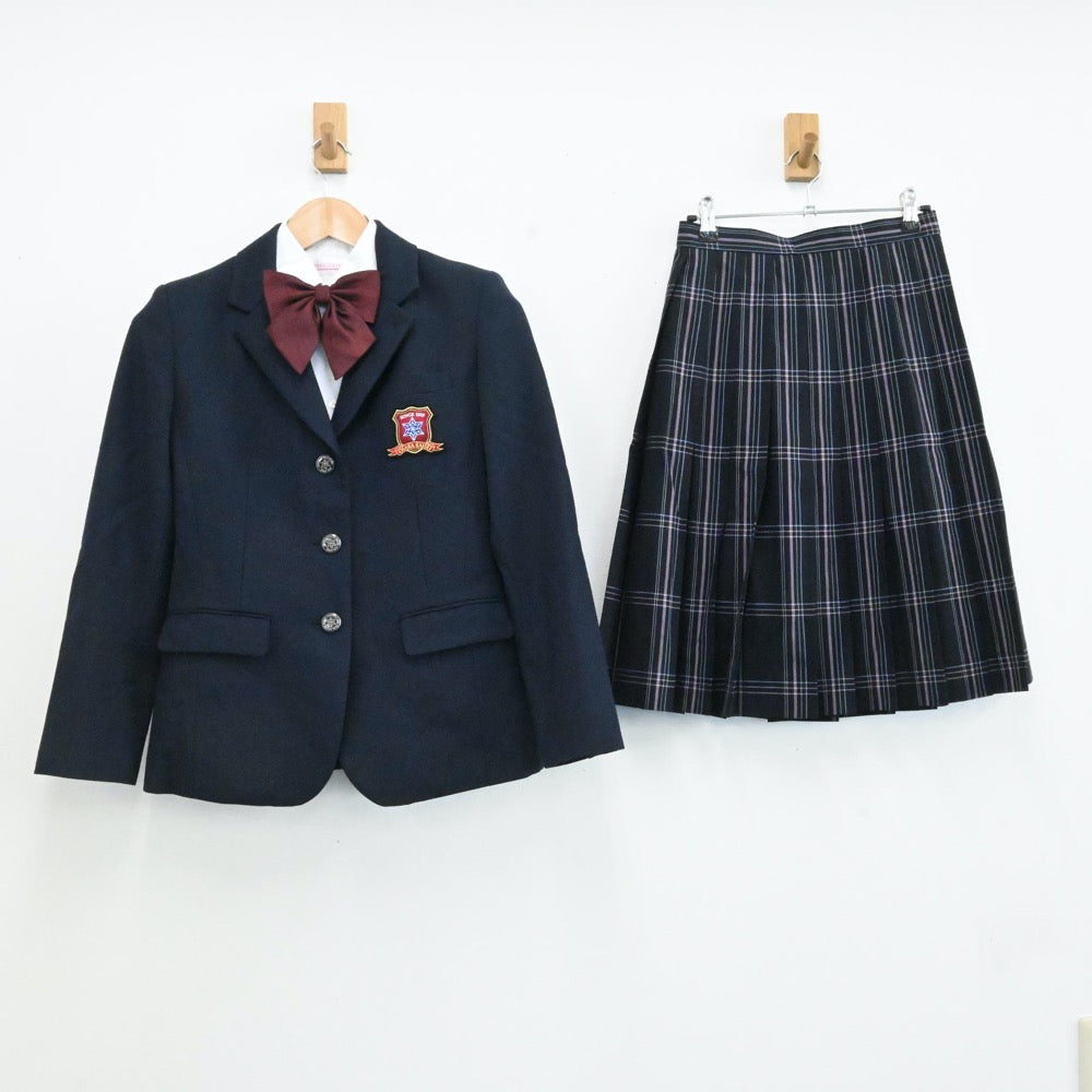 【中古】大阪府 大阪偕星学園高校 女子制服 4点（ブレザー・シャツ・スカート）sf001223