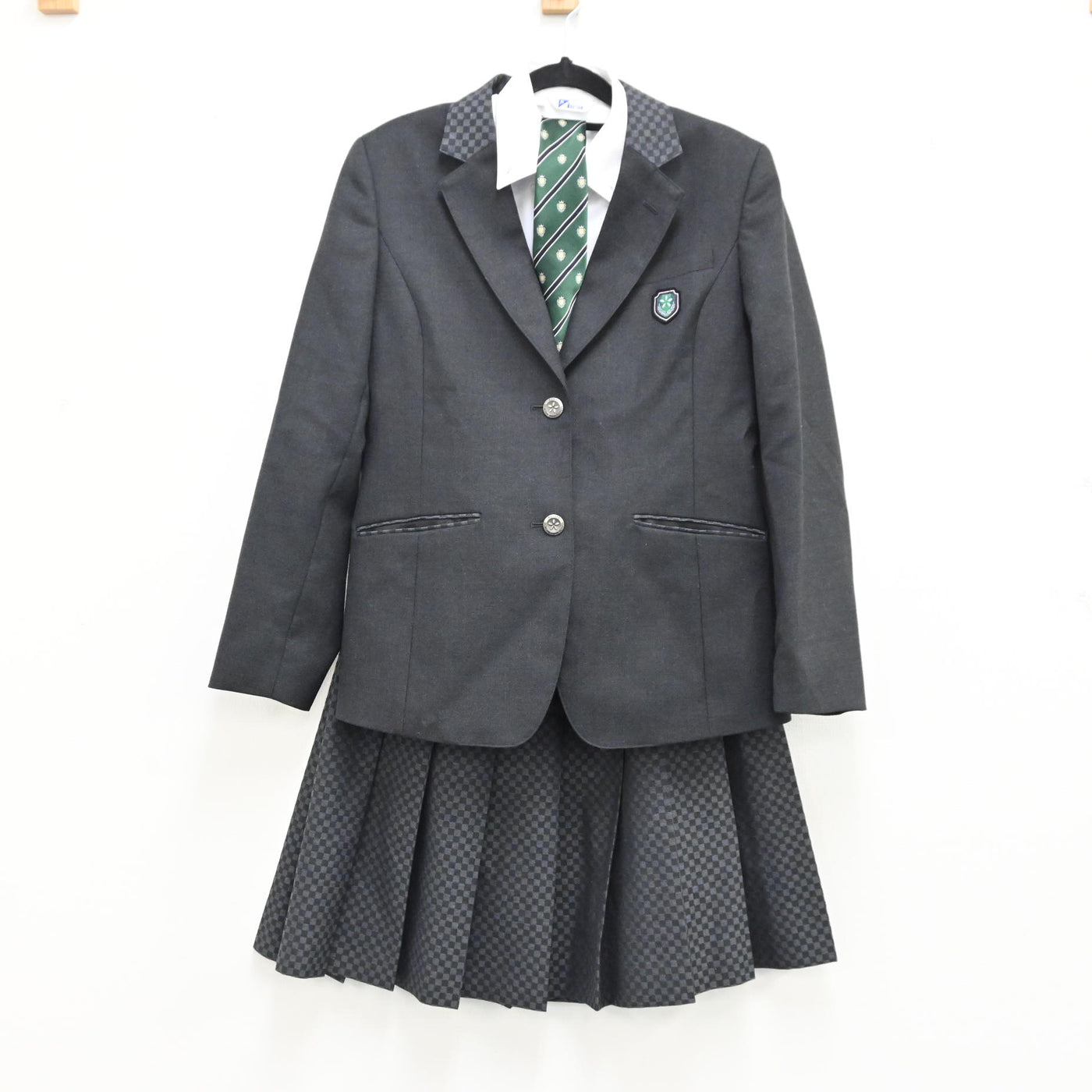 【中古】京都府 洛陽総合高等学校 女子制服 4点（ブレザー・シャツ・スカート）sf001249