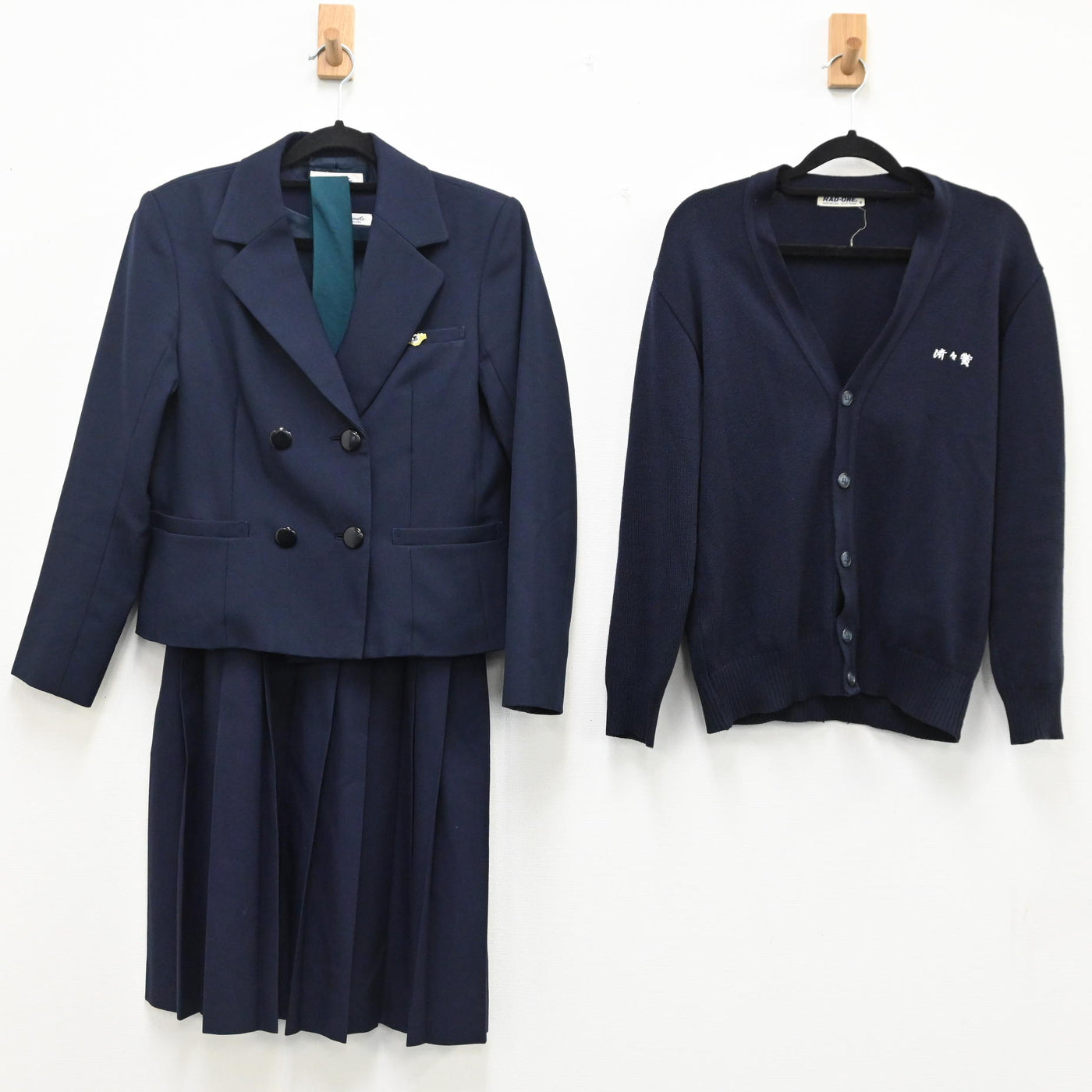 【中古】熊本県 熊本県立済々黌高校 女子制服 4点（ブレザー・ニット・ジャンパースカート）sf001267