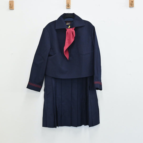 【中古】熊本県 熊本私立ルーテル学院高校 女子制服 3点（セーラー服・ジャンパースカート）sf001355