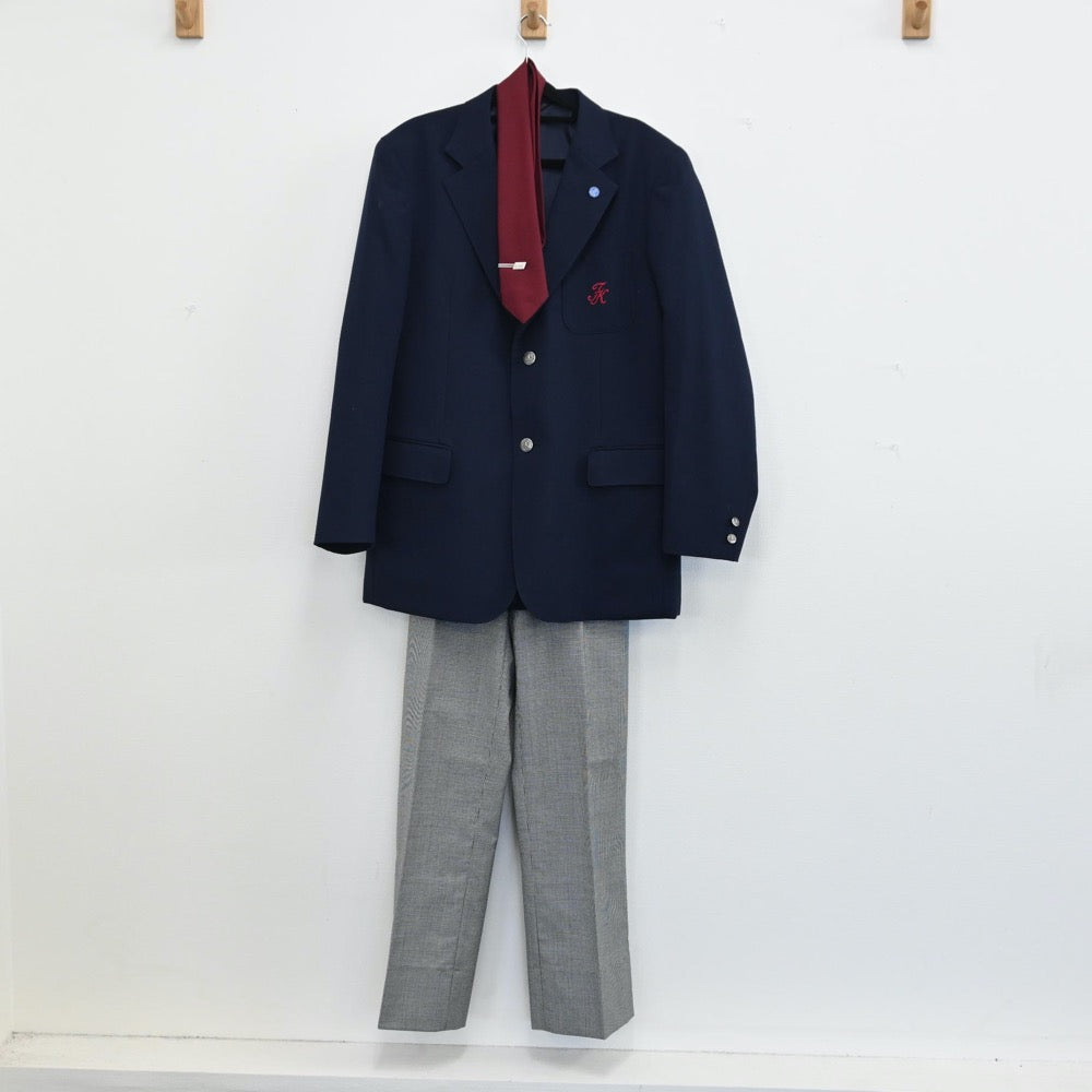 【中古】兵庫県 宝塚北高校 男子制服 3点（ブレザー・ズボン）sf001361