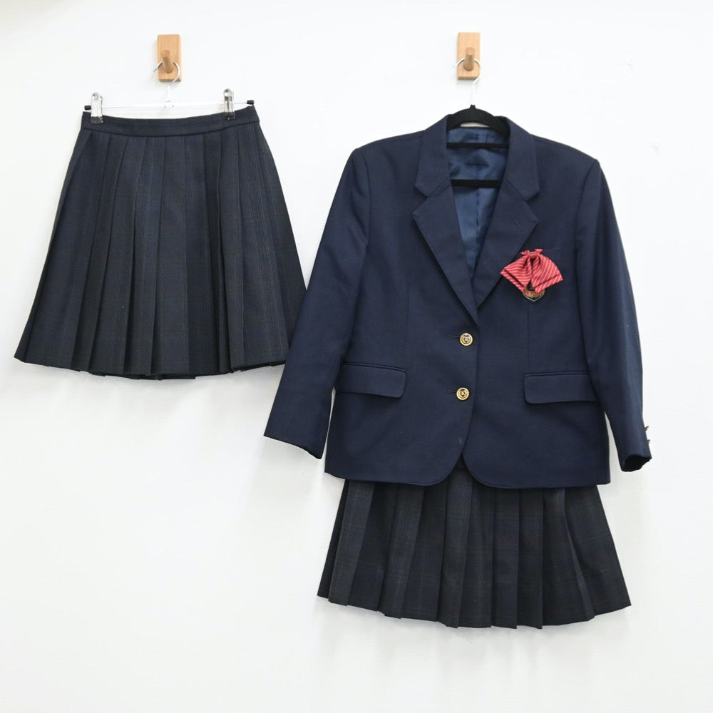 【中古】神奈川 小田原市立鴨宮中学校 女子制服 4点（ブレザー・スカート）sf001385