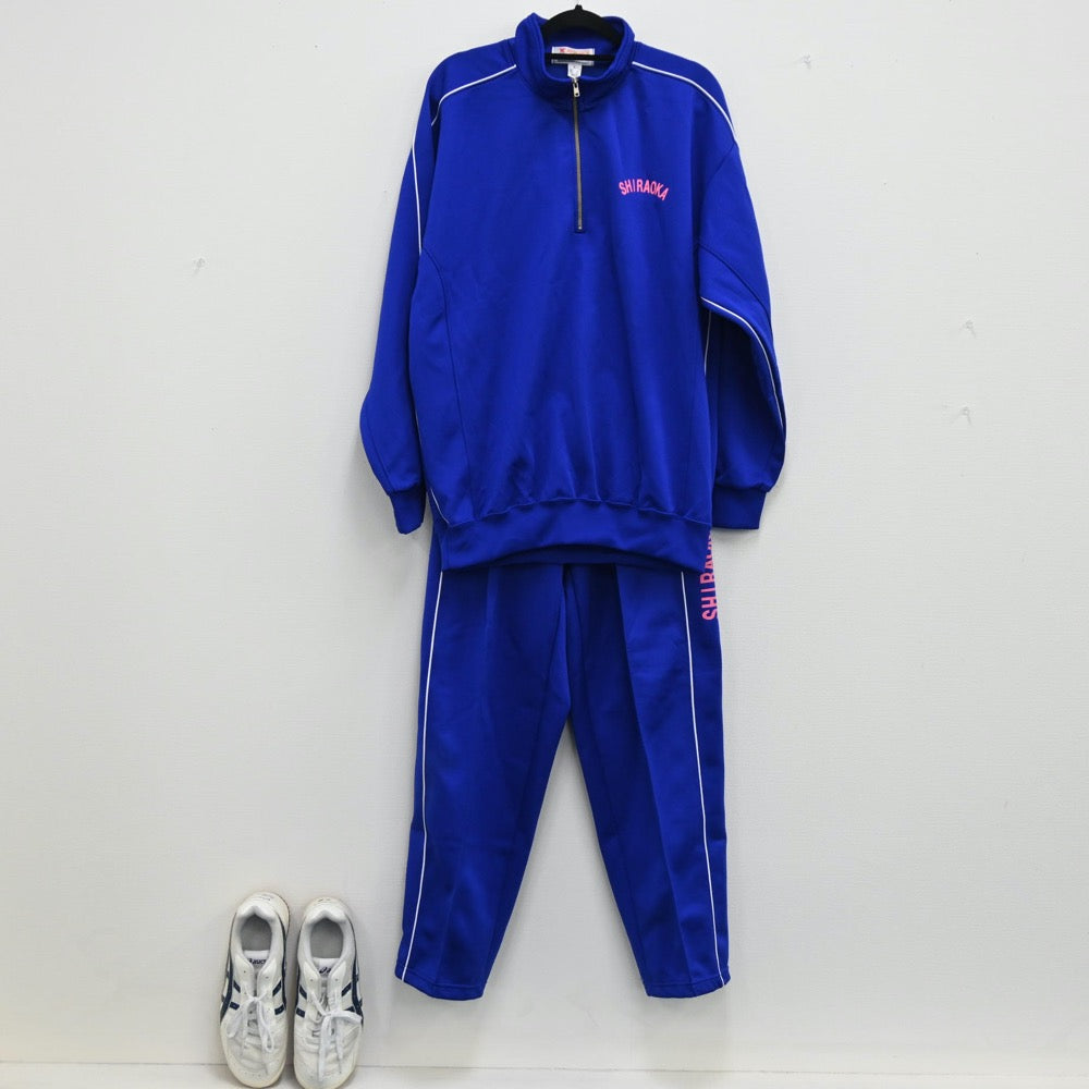 【中古】埼玉 白岡高校 男子制服 3点（ジャージ 下・ジャージ 上・運動靴）sf001390