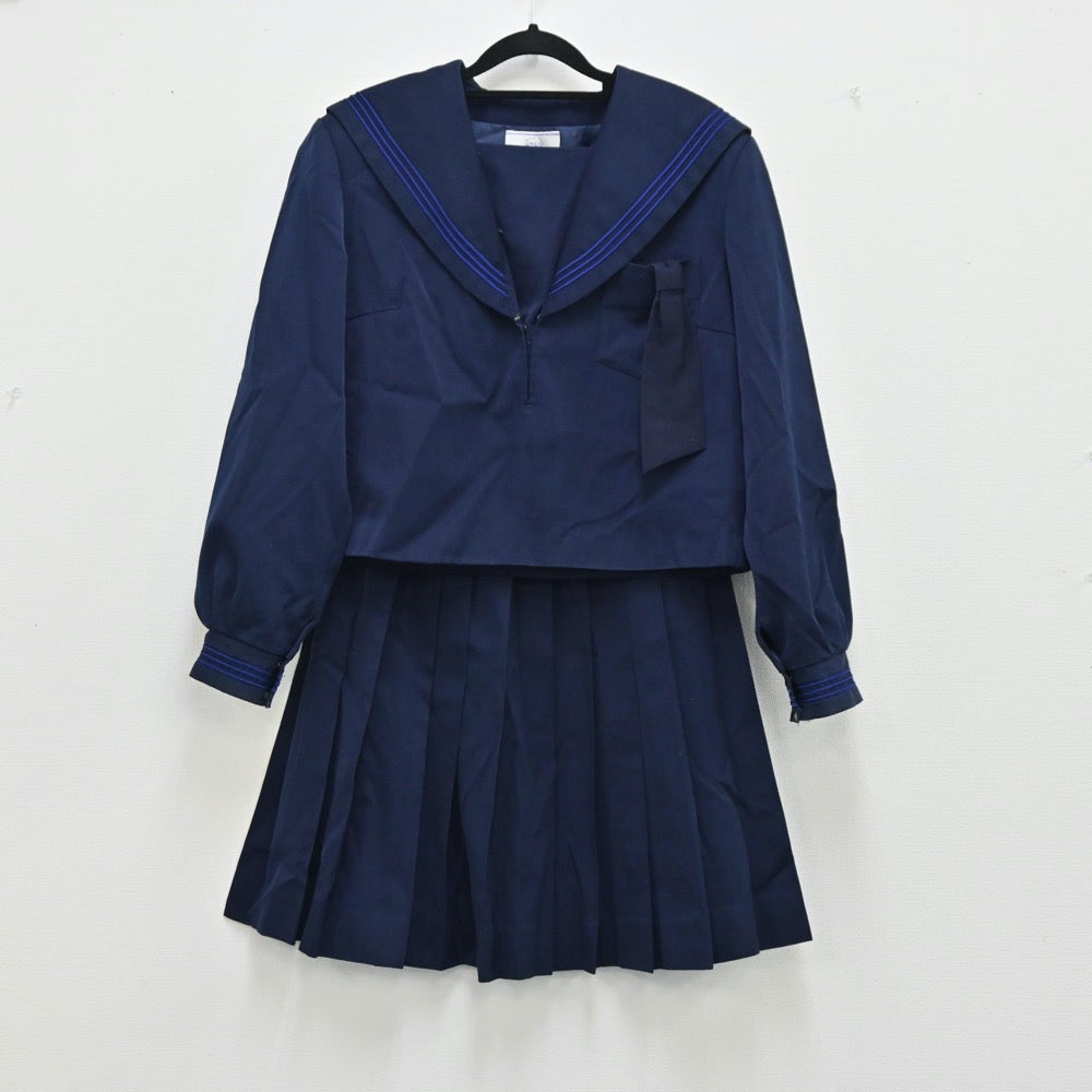 【中古】山口 周南市立周陽中学校 女子制服 3点（スカート・セーラー服）sf001392