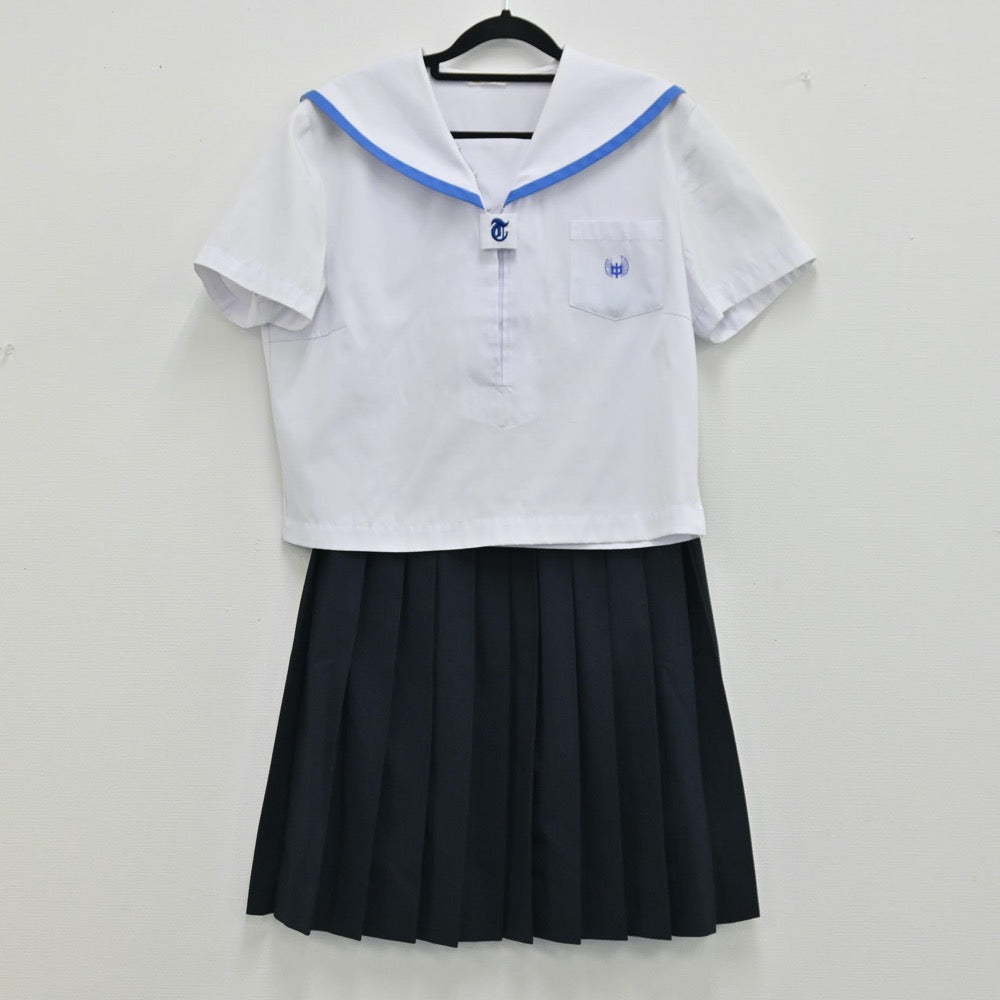 【中古】石川県 金沢市立高尾台中学校 女子制服 2点（セーラー服・スカート）sf001411