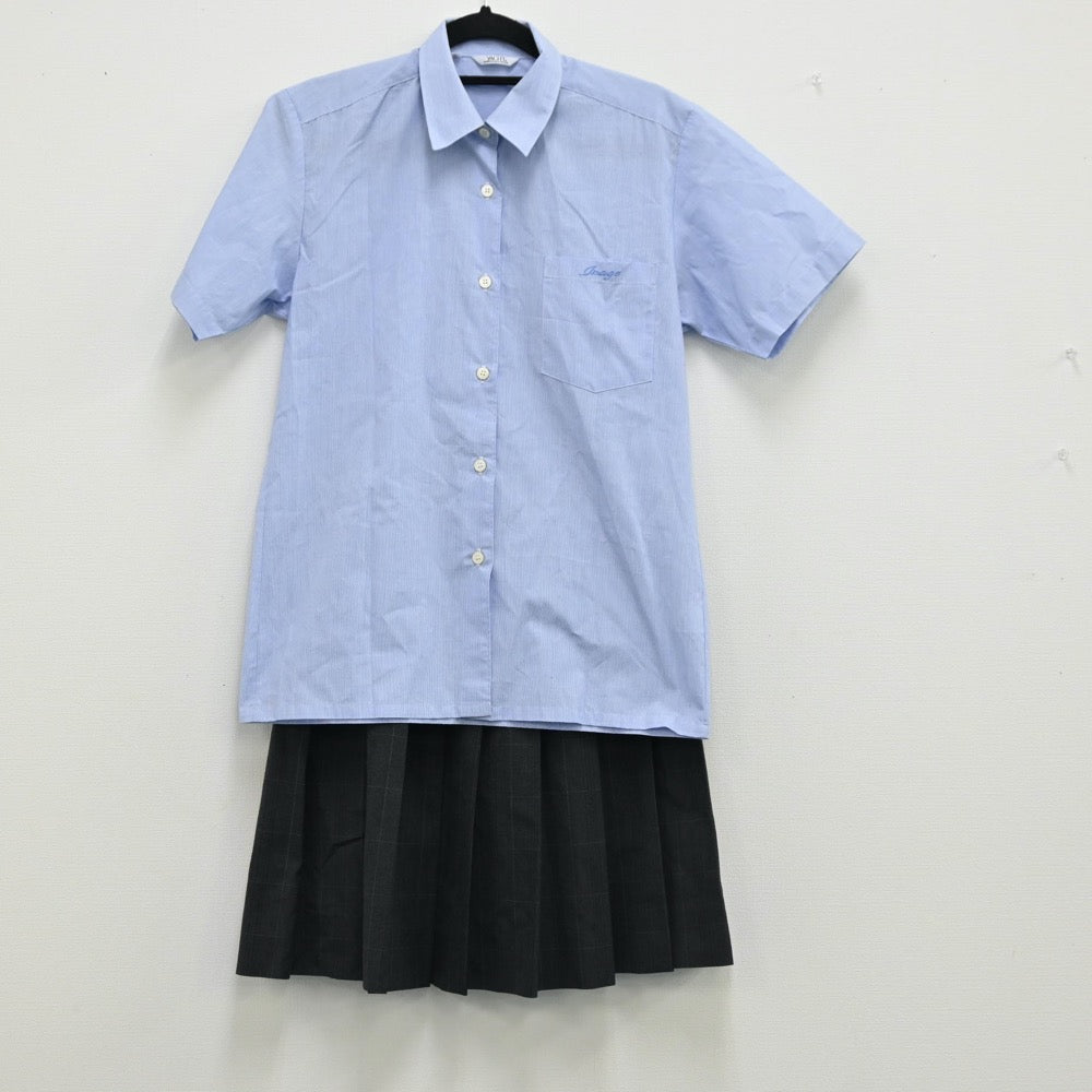【中古】千葉 千葉私立稲毛高校 女子制服 2点（シャツ・スカート）sf001440