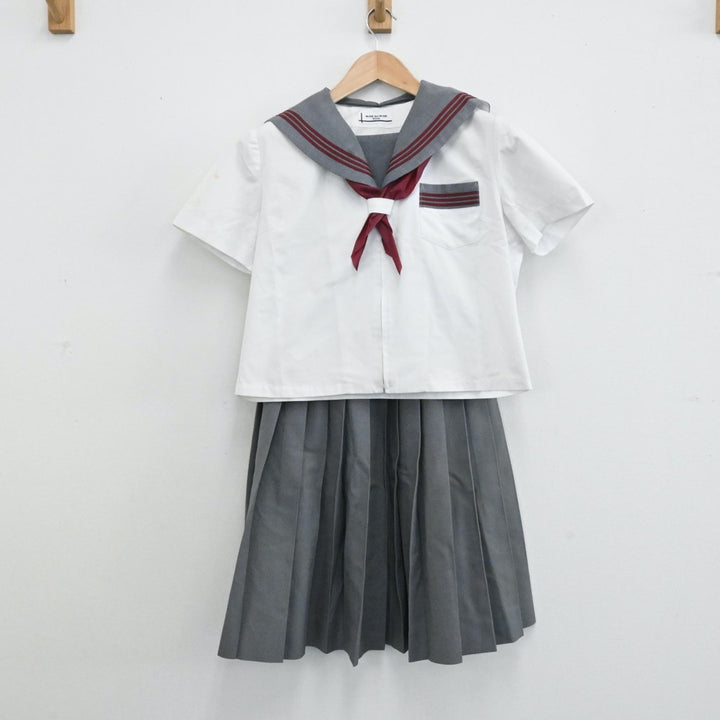 中古制服】新潟県 長岡市立大島中学校 女子制服 3点（セーラー服