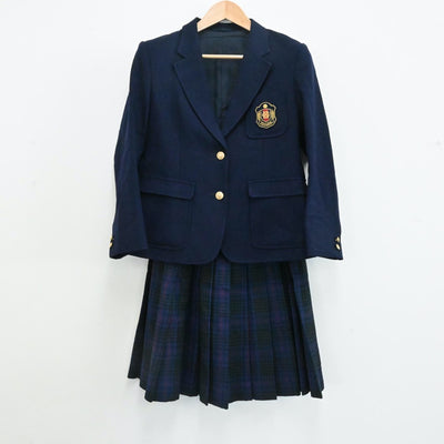 【中古】東京都 江戸川女子中学校 女子制服 3点（ブレザー・スカート・ニットベスト）sf001476