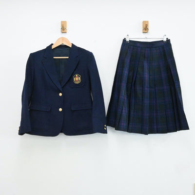 【中古】東京都 江戸川女子中学校 女子制服 3点（ブレザー・スカート・ニットベスト）sf001476