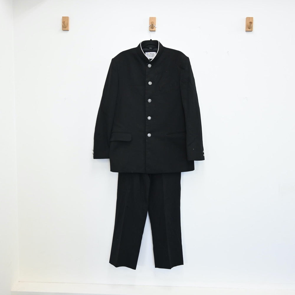 【中古】茨城県 麻生中学校 男子制服 2点（学ラン・ズボン）sf001478