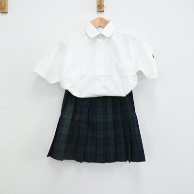 【中古】宮城県 仙台育英高等学校 女子制服 4点（ベスト・シャツ・スカート）sf001500
