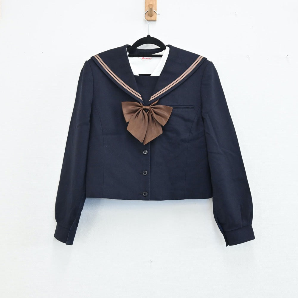 【中古】岡山県 岡山南高校 女子制服 3点（セーラー服・セーラー服）sf001512
