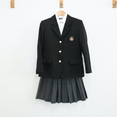 【中古】千葉県 芝浦工業大学柏高等学校 女子制服 6点（ブレザー・ニットベスト・シャツ・スカート）sf001516