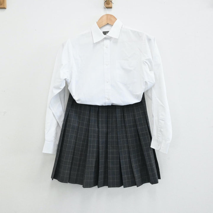 【中古】千葉県 芝浦工業大学柏高等学校 女子制服 6点（ブレザー・ニットベスト・シャツ・スカート）sf001516