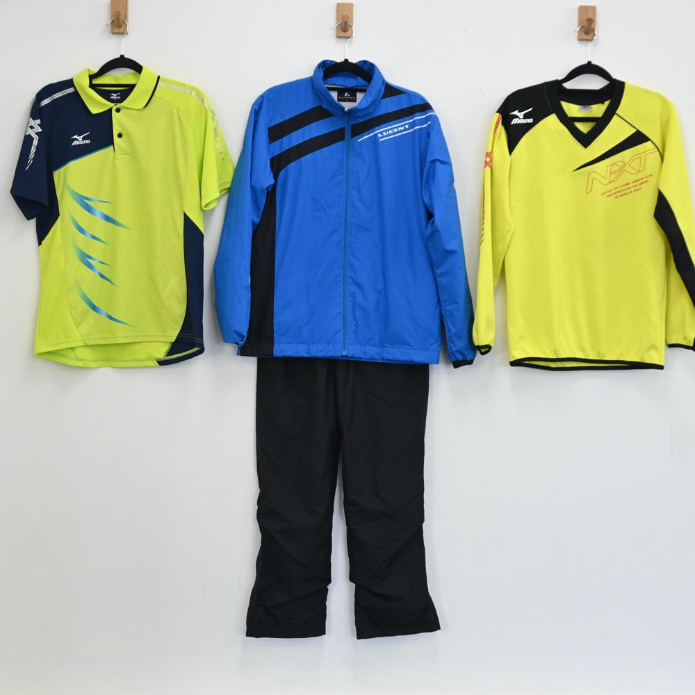 【中古】山形 山形市立第五中学校 男子制服 4点（ジャージ 上・部活ユニフォーム 上・ジャージ 下・部活ユニフォーム 上）sf001537